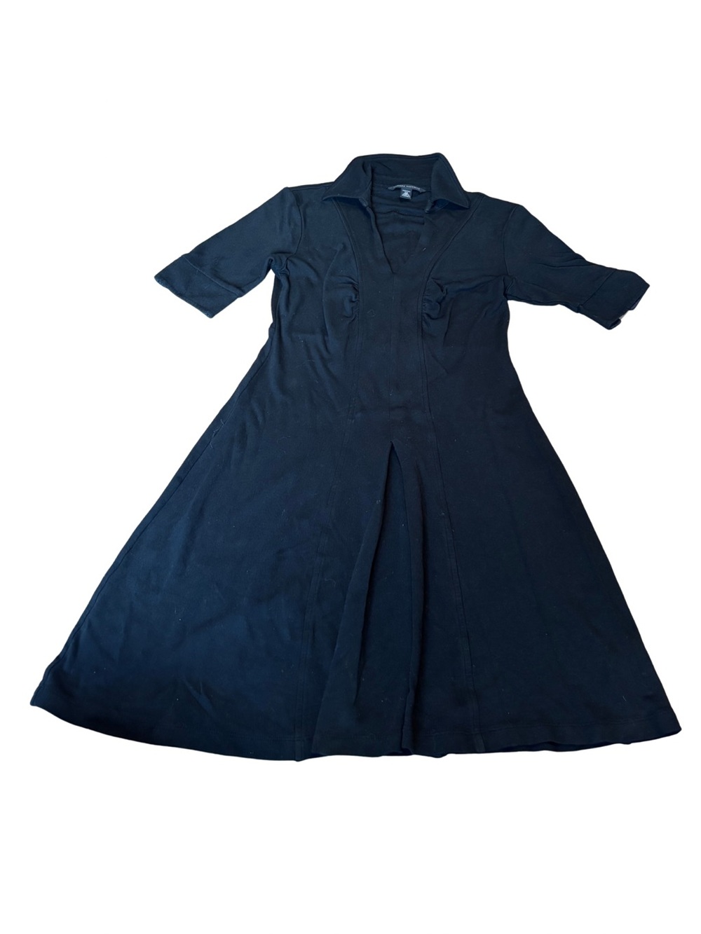 Banana Republic Black Polo Collar Midi Dress